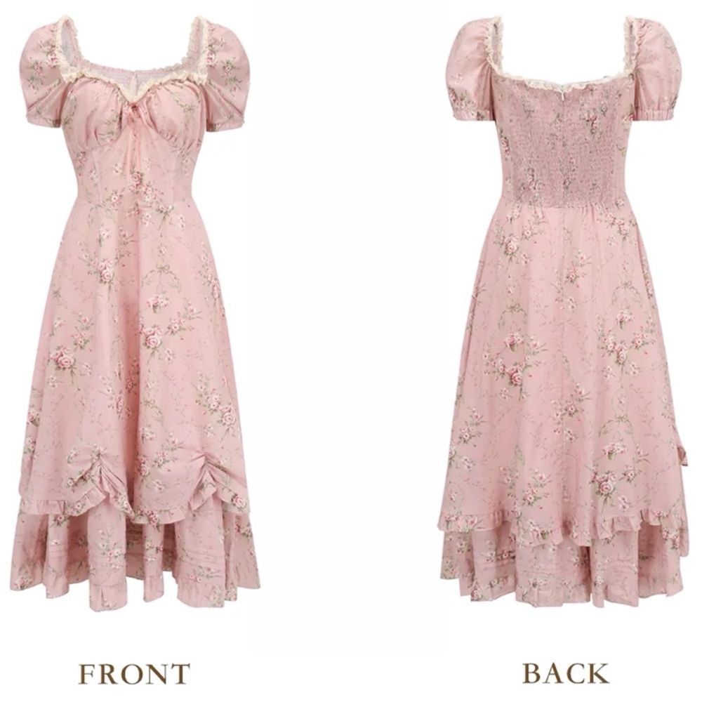 NWOT Lacemade Pink Roses Rosa Rubus Story Corset Dress Size 3XL - Picture 11 of 16